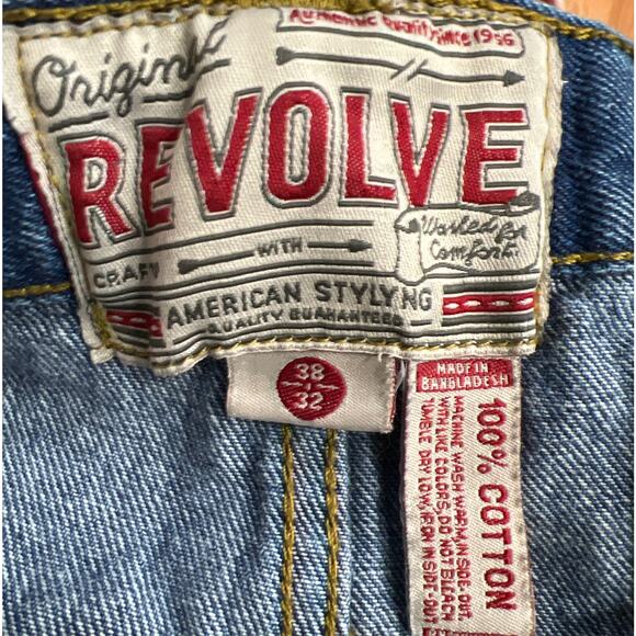 Revolve Mens Vintage Bootcut Jeans Size 38X32 100% Cotton - Picture 8 of 9